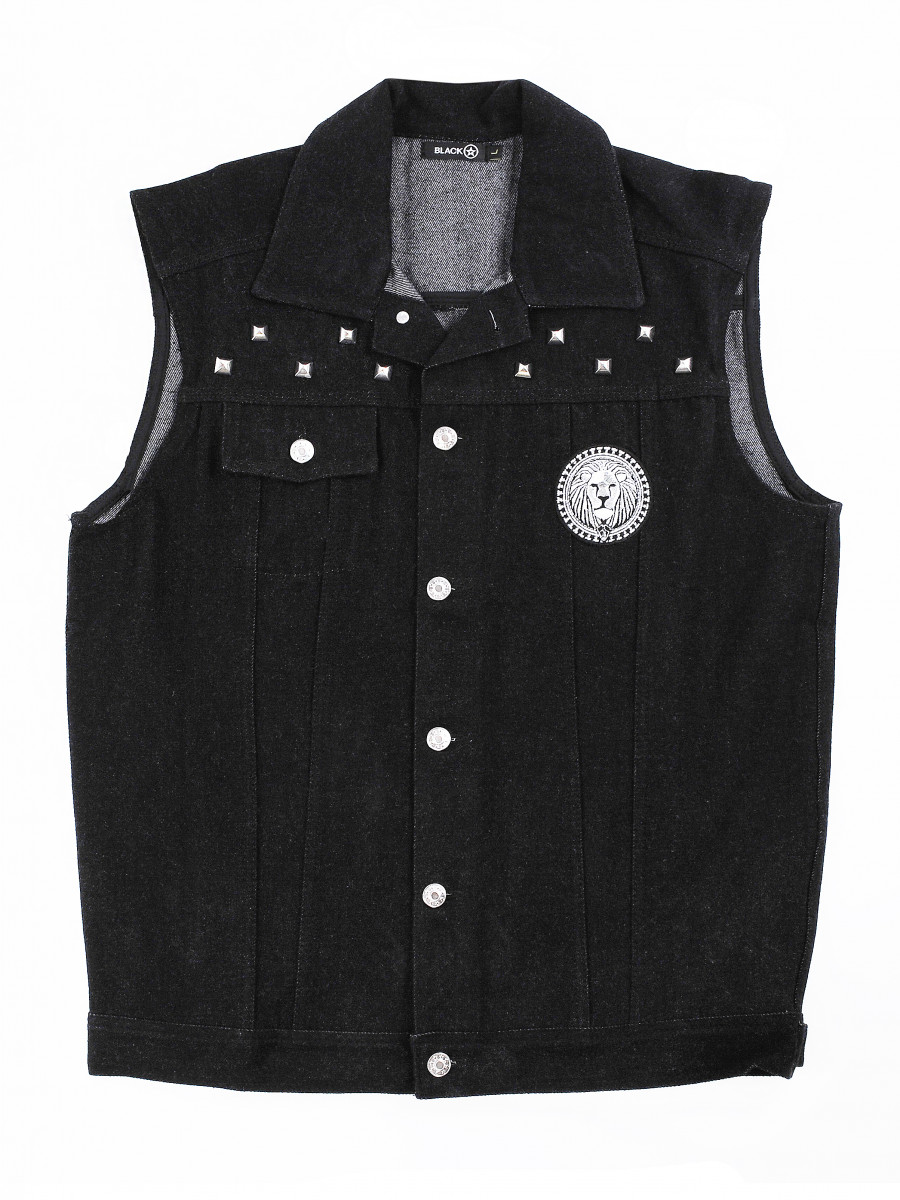 Жилет джинсовый,черный