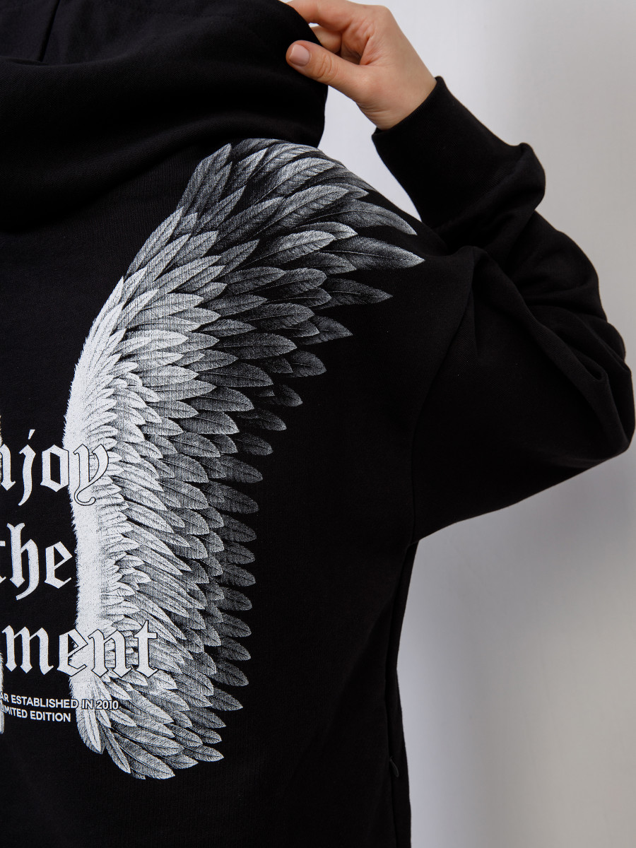 Худи-платье BLACK STAR WINGS