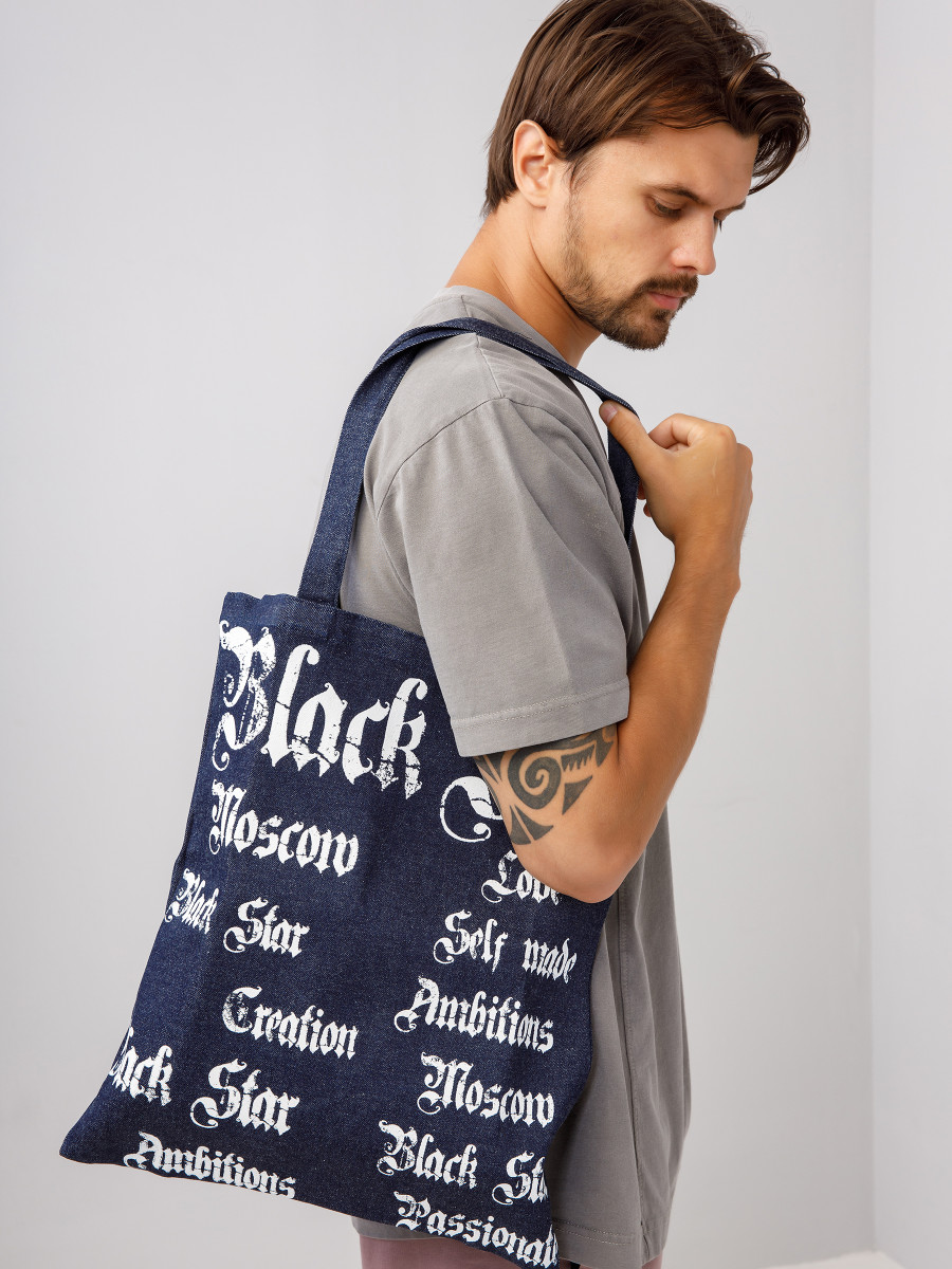 Сумка-шоппер GOTHIC WORDS DENIM