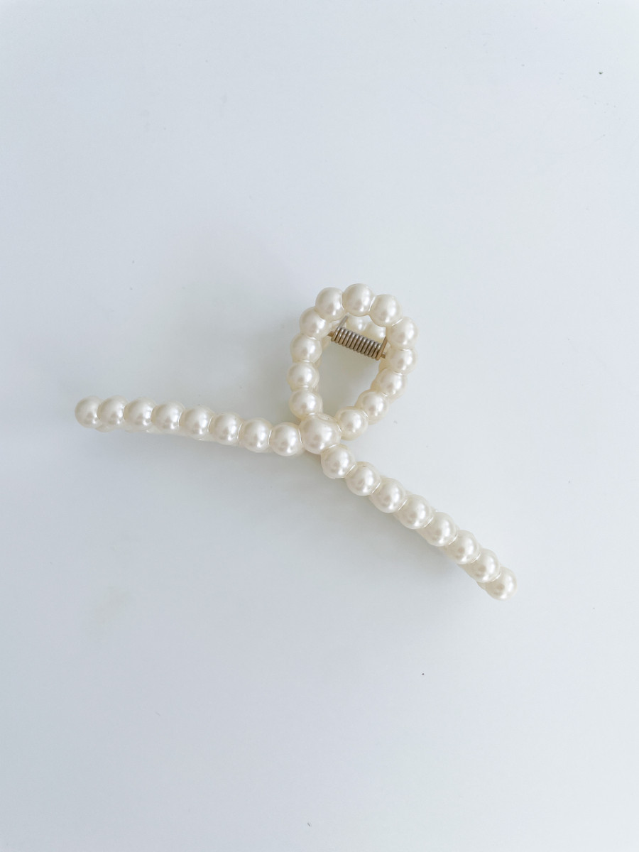 Заколка- крабик для волос «жемчужная» (110мм/ 50мм)