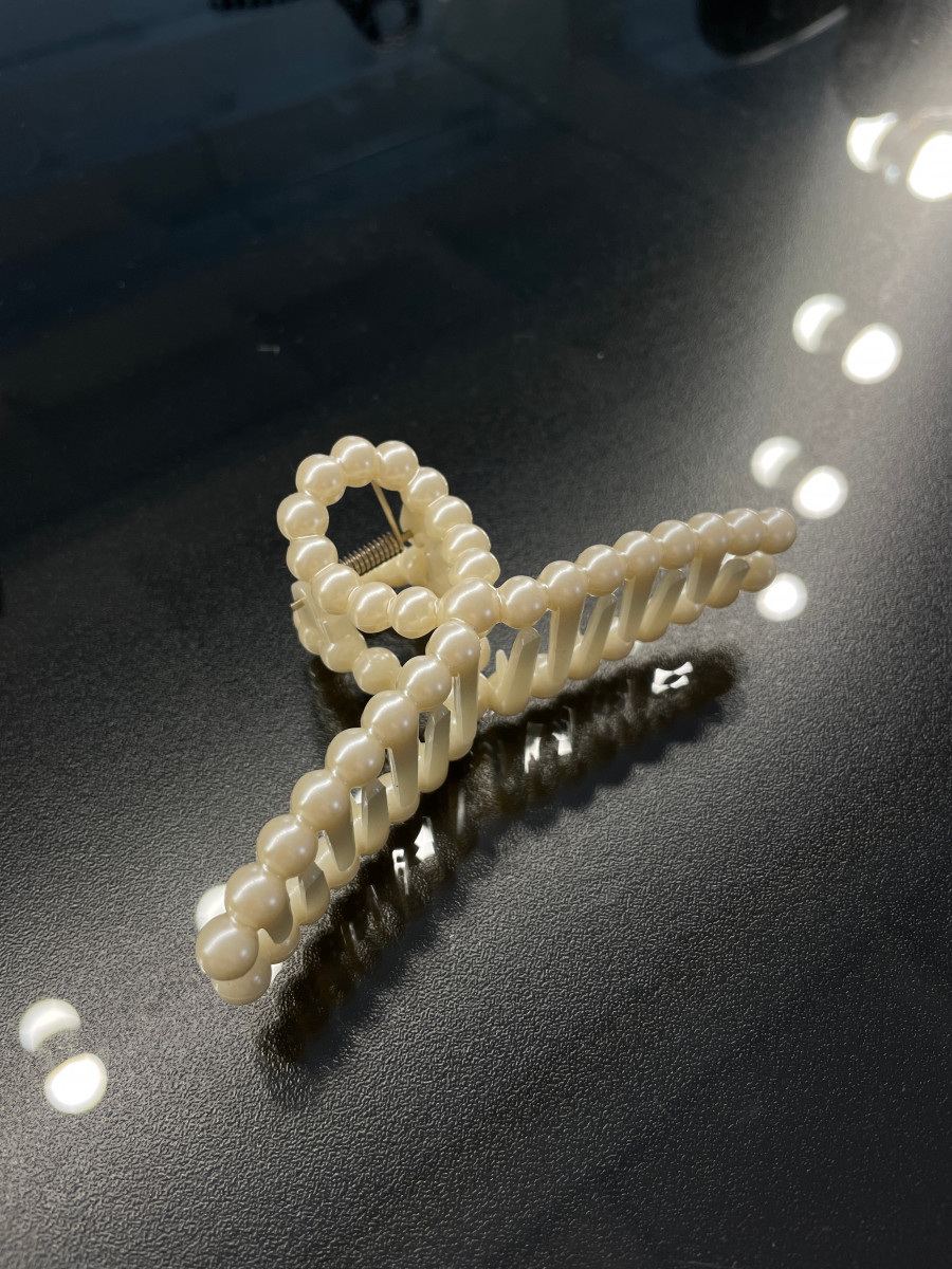 Заколка- крабик для волос «жемчужная» (110мм/ 50мм)